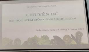 CHUYÊN ĐỀ 01 CẤP TRƯỜNG NĂM HỌC 2025 - 2026